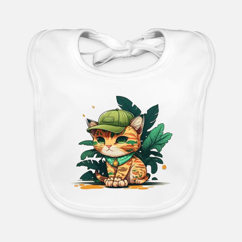 Cute Cat Tropical 2 Baby Bio-Lätzchen