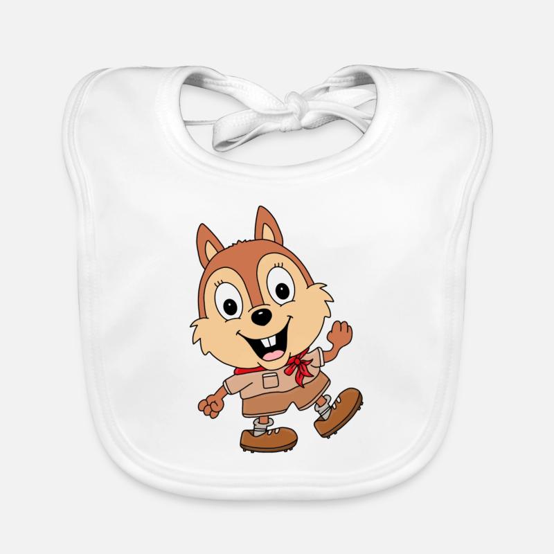 WANDERN - EICHHÖRNCHEN - BERGE - TIER Baby Bio-Lätzchen
