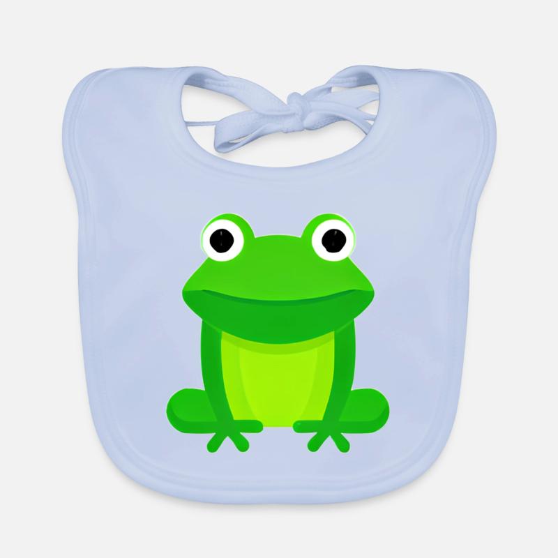 Icône de grenouille Bavoir bio Bébé