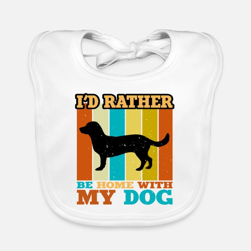 Alpine Dachsbracke Hund Silhouette Retro Sunset Baby Bio-Lätzchen