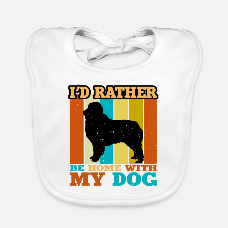 Austrealian Shephard Hund Silhouette Retro Sunset Baby Bio-Lätzchen