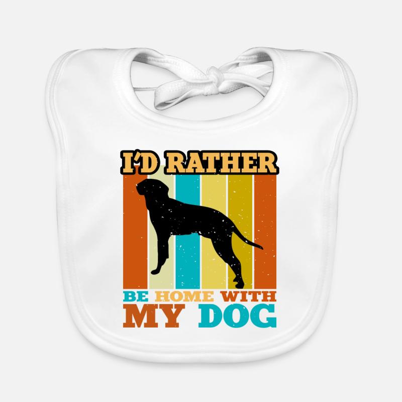 Braque Saint Germain Hund Silhouette Retro Sunset Baby Bio-Lätzchen