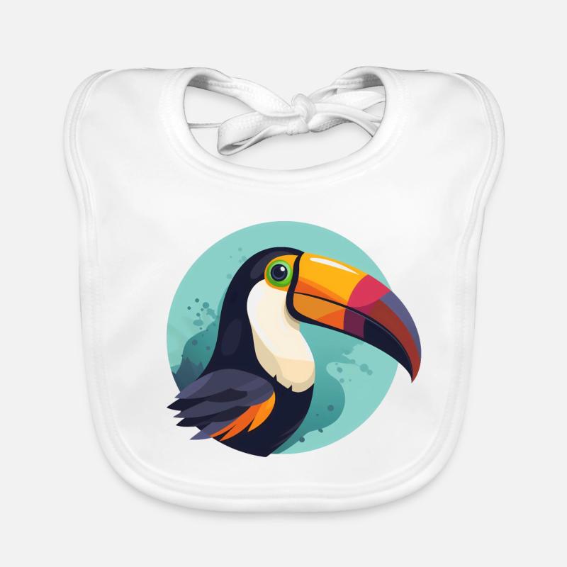 Toucan with background Organic Baby Bibs