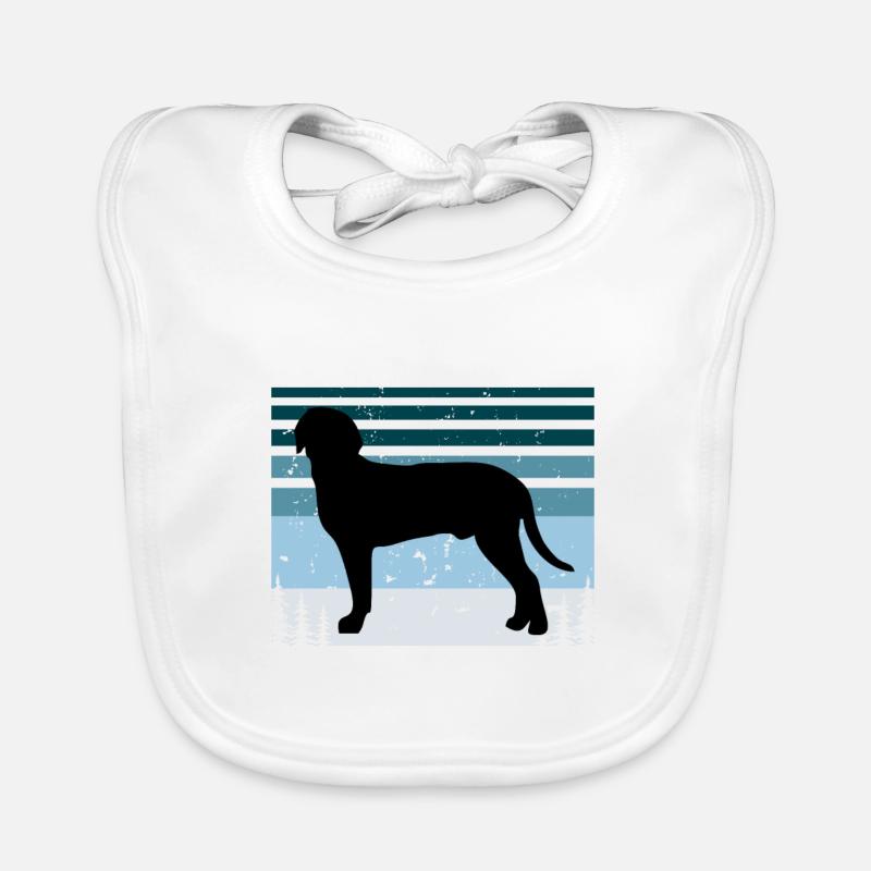 Austrian Black And Tan Hound Dog Silhouette Retro Organic Baby Bibs