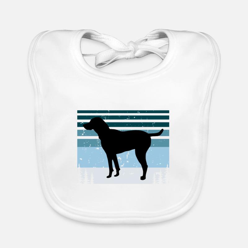 Black And Tan Virginia Foxhound Dog Silhouette Organic Baby Bibs