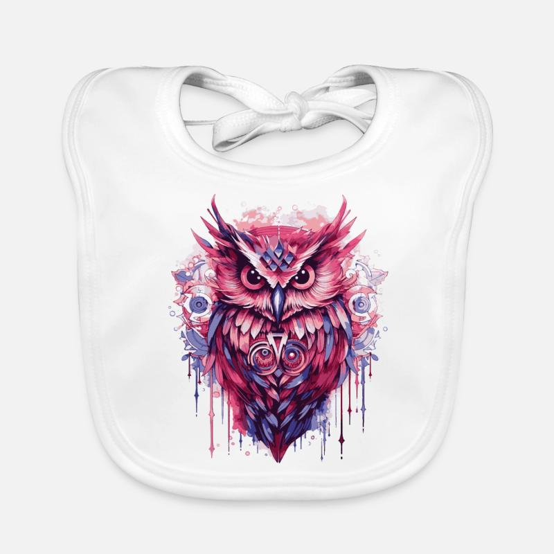 Owl Art Organic Baby Bibs