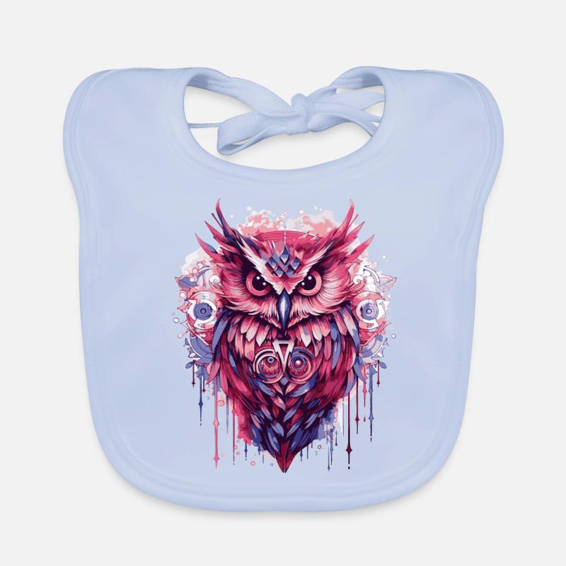 Owl Art Organic Baby Bibs