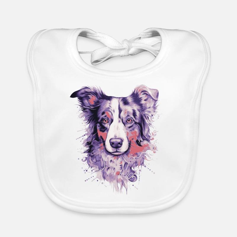 Border Collie Bavoir bio Bébé