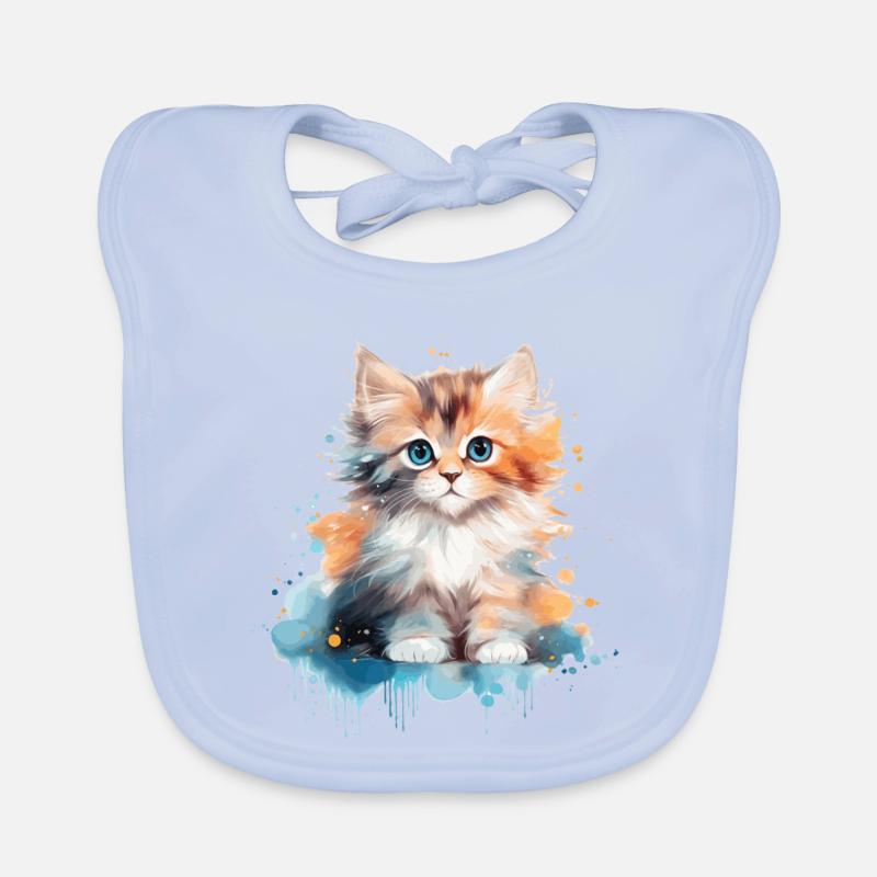 kitten Organic Baby Bibs