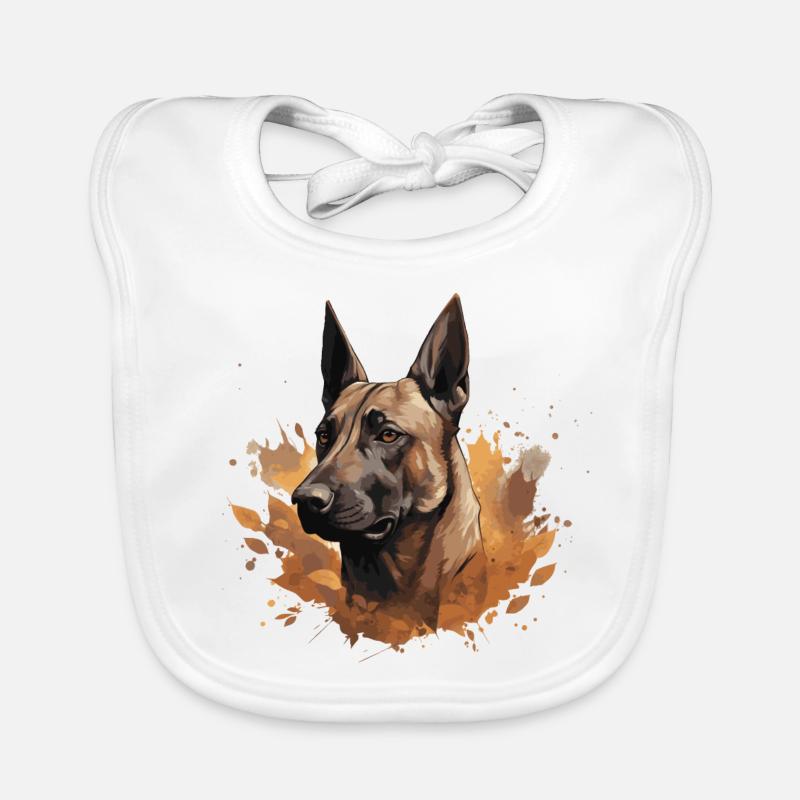 Belgischer Schäferhund Malinois Baby Bio-Lätzchen