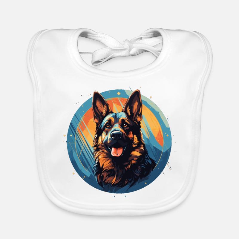 Deutscher Schäferhund Baby Bio-Lätzchen