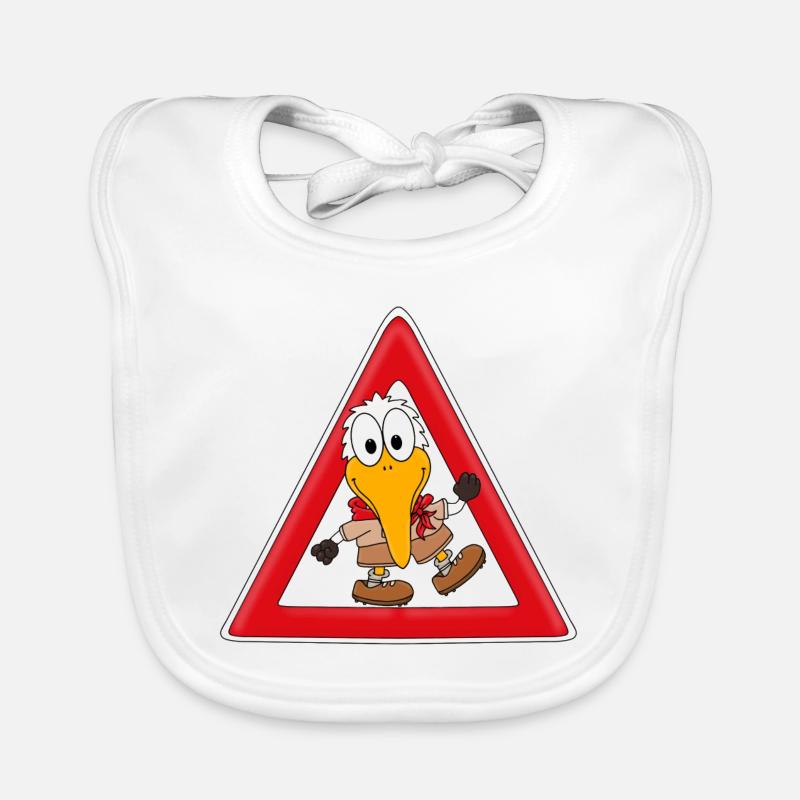 ACHTUNG WANDERVOGEL Baby Bio-Lätzchen