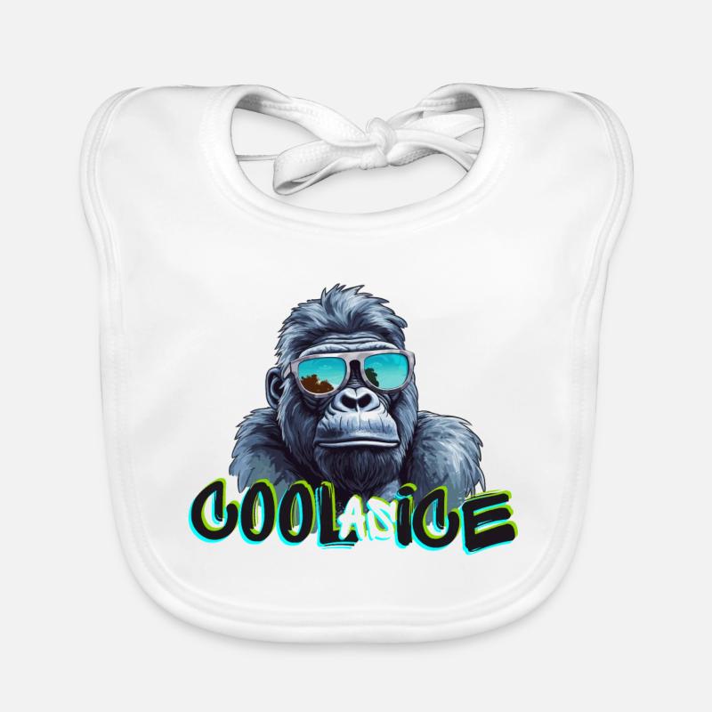 Gorille cool Bavoir bio Bébé