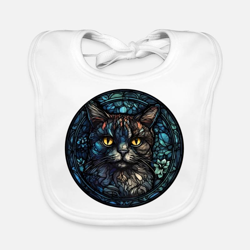 Pixie Bob Katzenrasse Aquarellglas Baby Bio-Lätzchen