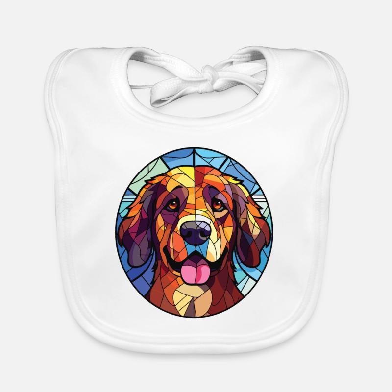 Akbash Hund Aquarell Bunte Malerei Baby Bio-Lätzchen
