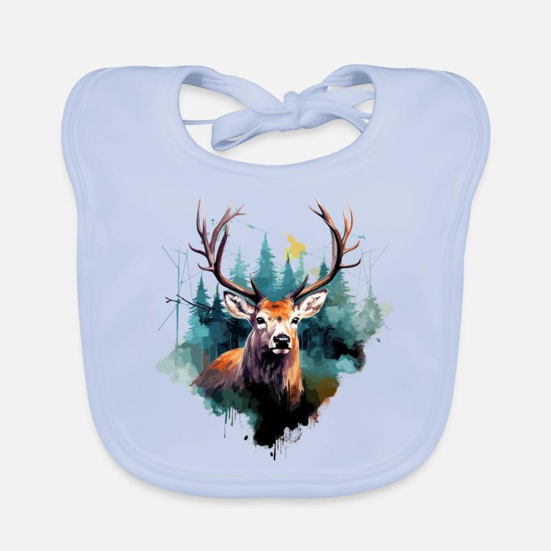 Cerf Bavoir bio Bébé