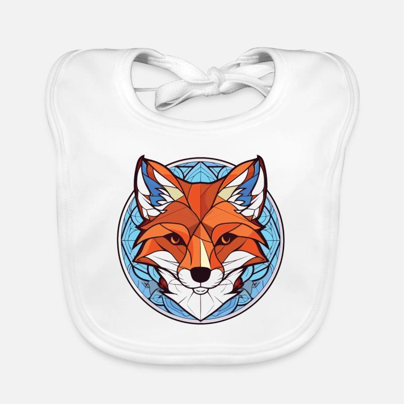 Fuchs Buntes Aquarell Tier Haustier Illustration Baby Bio-Lätzchen