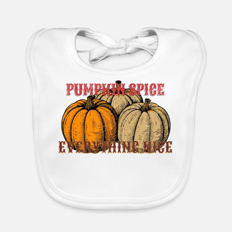 Pumpkin Spice Everything Nice Organic Baby Bibs