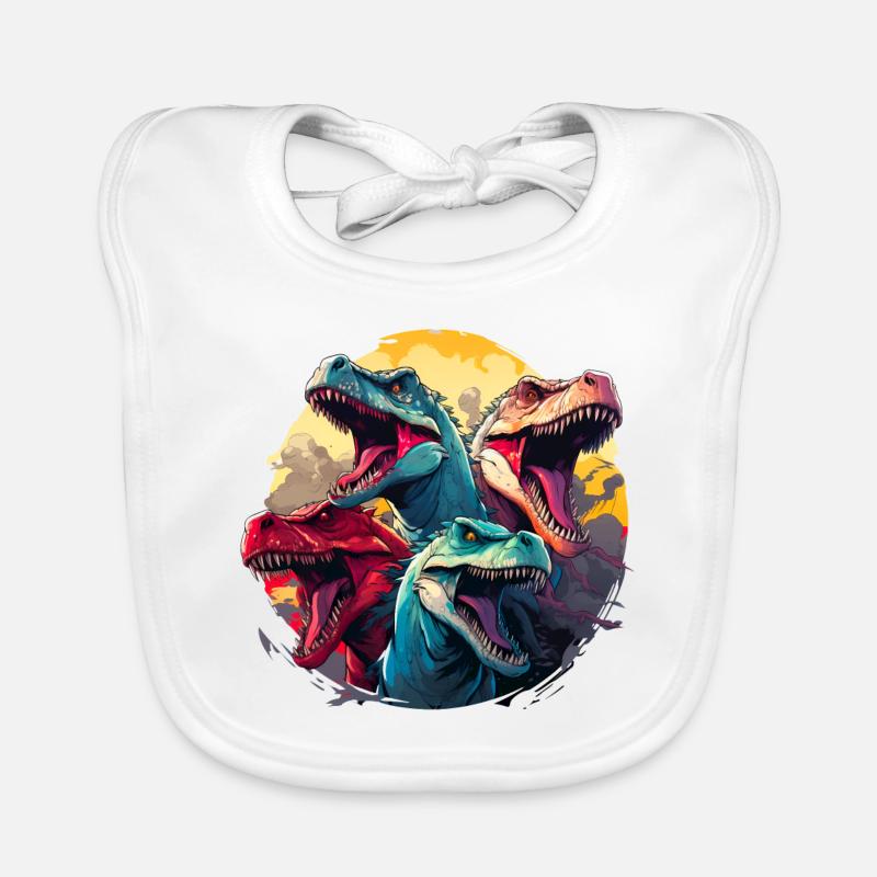 T Rex Team Organic Baby Bibs