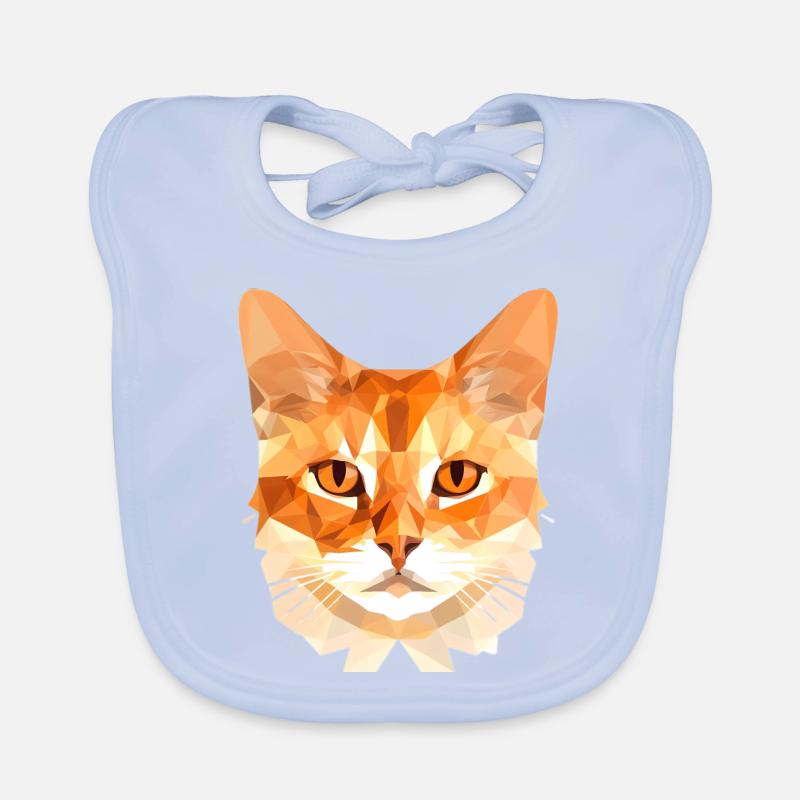 Chat polygonal Bavoir bio Bébé