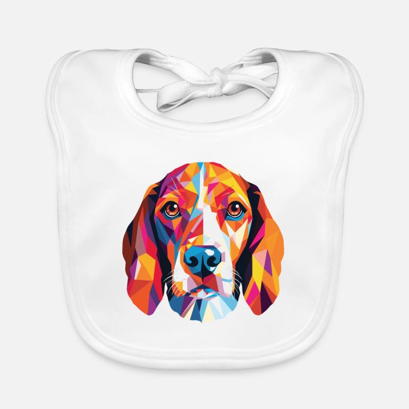 Beagle Harrier Dufthund Hunderasse Aquarell Baby Bio-Lätzchen