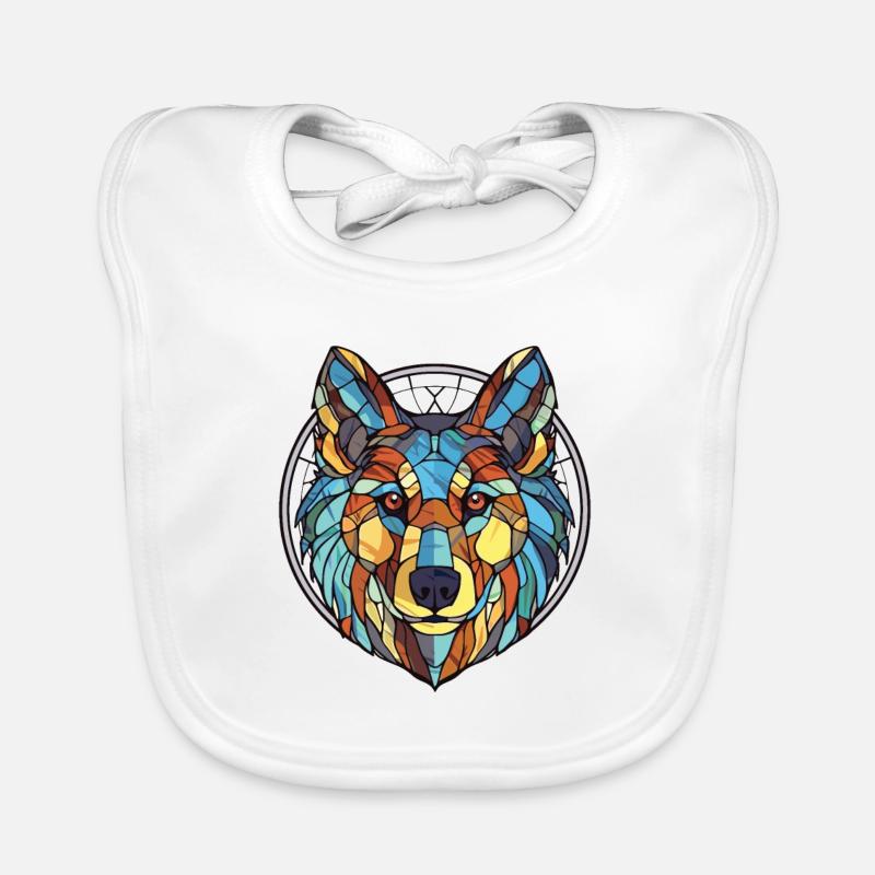 Cao De Castro Laboreiro Wolf Hunderasse Aquarell Baby Bio-Lätzchen