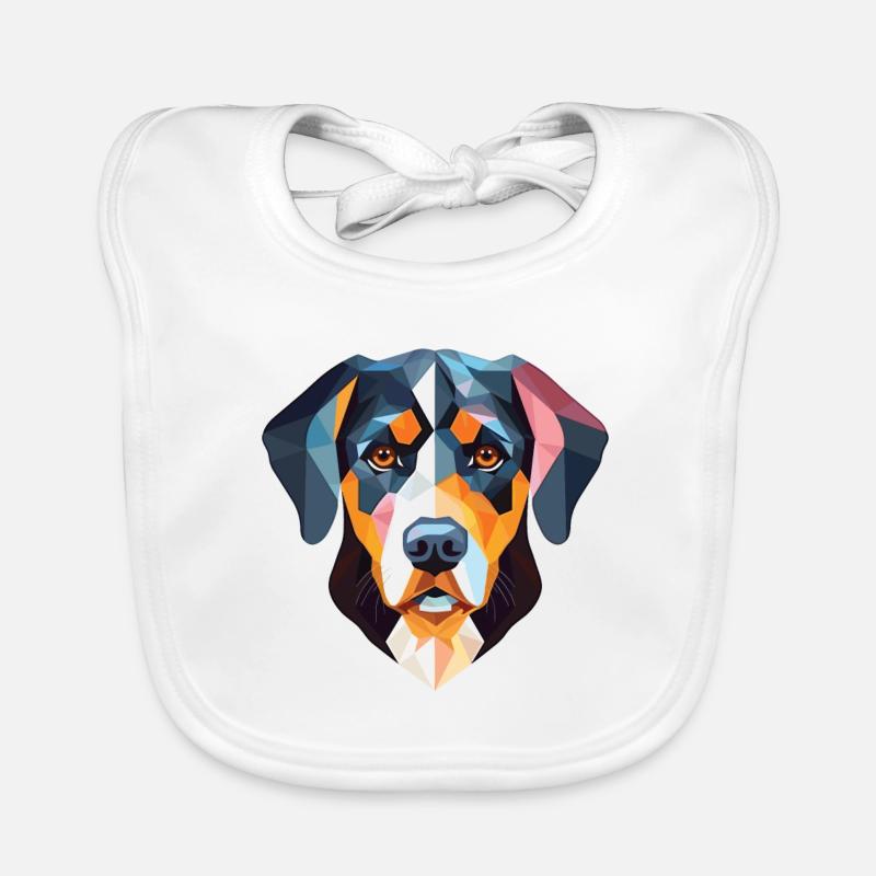 Entlebucher Sennenhund Rasse Buntes Aquarell Baby Bio-Lätzchen