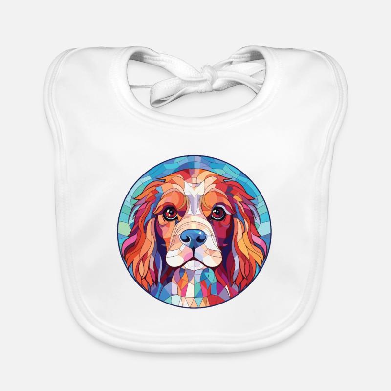 Cavalier King Charles Spaniel Hunderasse Aquarell Baby Bio-Lätzchen