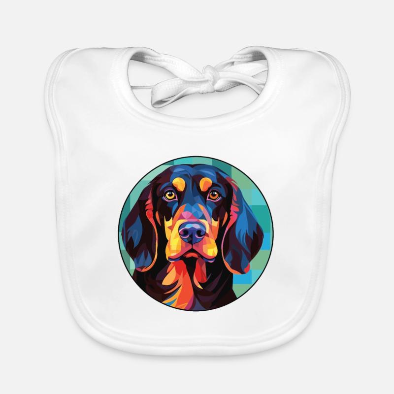 Allemand à poil dur pointer chien race aquarelle Bavoir bio Bébé