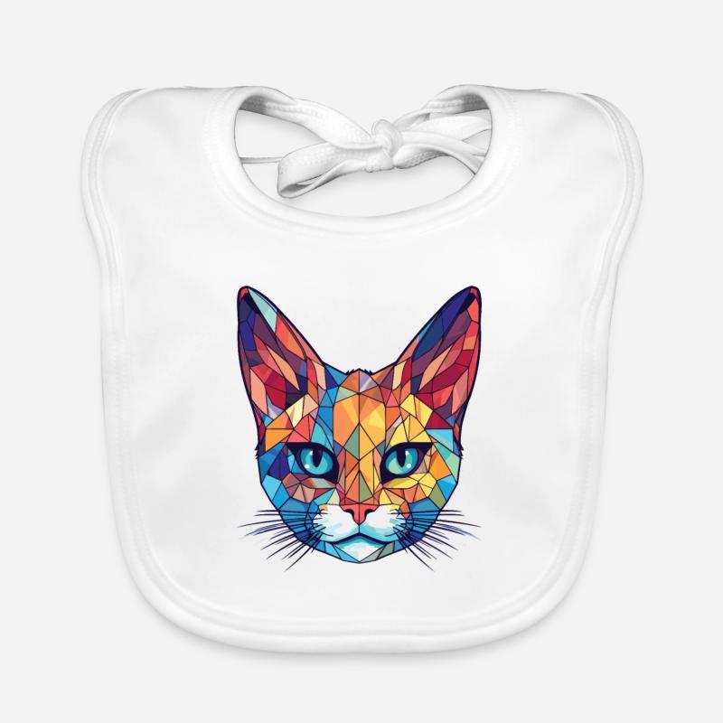 Pixie Bob Katze Bunte Aquarell Haustier Illustration Baby Bio-Lätzchen