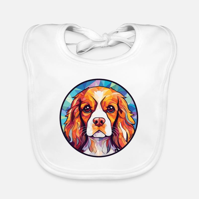 Cavalier King Charles Spaniel Hunderasse Aquarell Baby Bio-Lätzchen