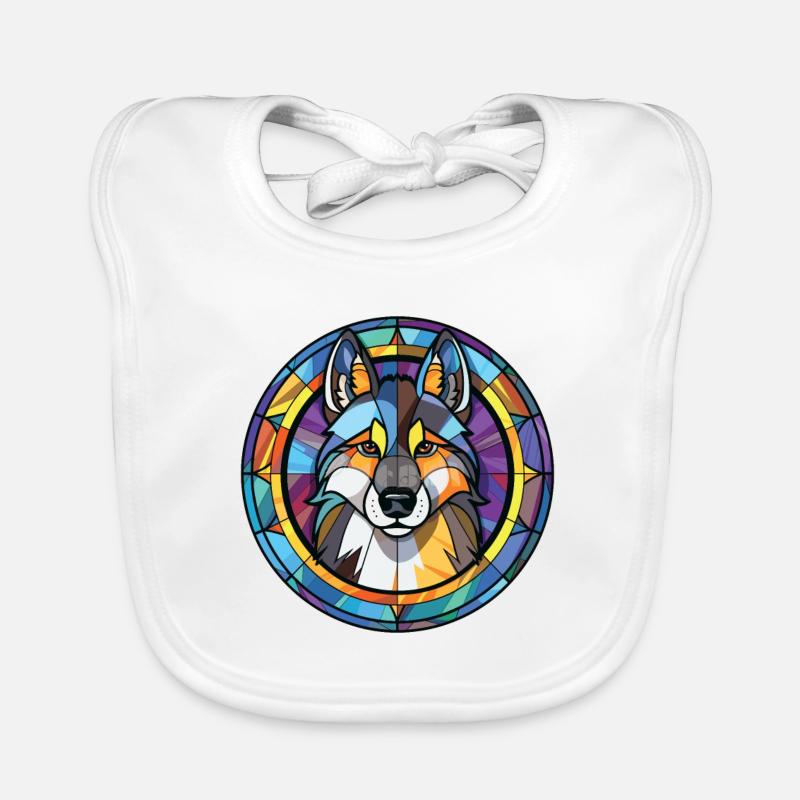 Siberian Husky Hunderasse Aquarell Illustration Baby Bio-Lätzchen
