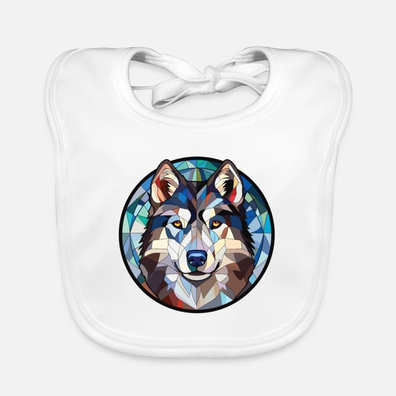 Siberian Husky Hunderasse Aquarell Illustration Baby Bio-Lätzchen