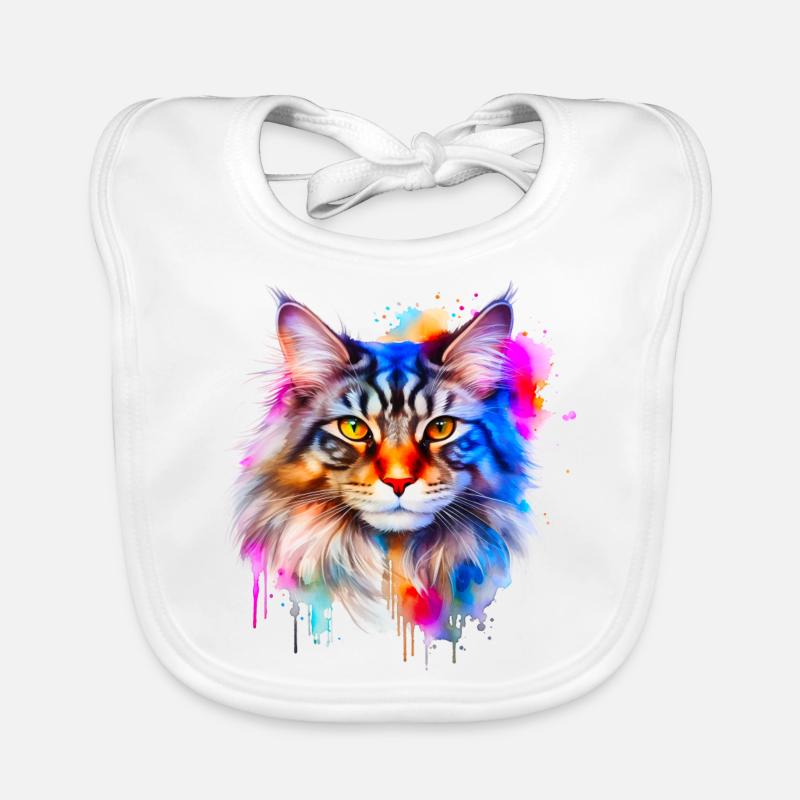 Maine Coon Katze Baby Bio-Lätzchen