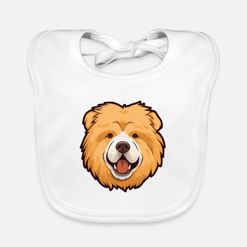 Chow Chow Hunderasse Cartoon Kawaii Illustration Baby Bio-Lätzchen
