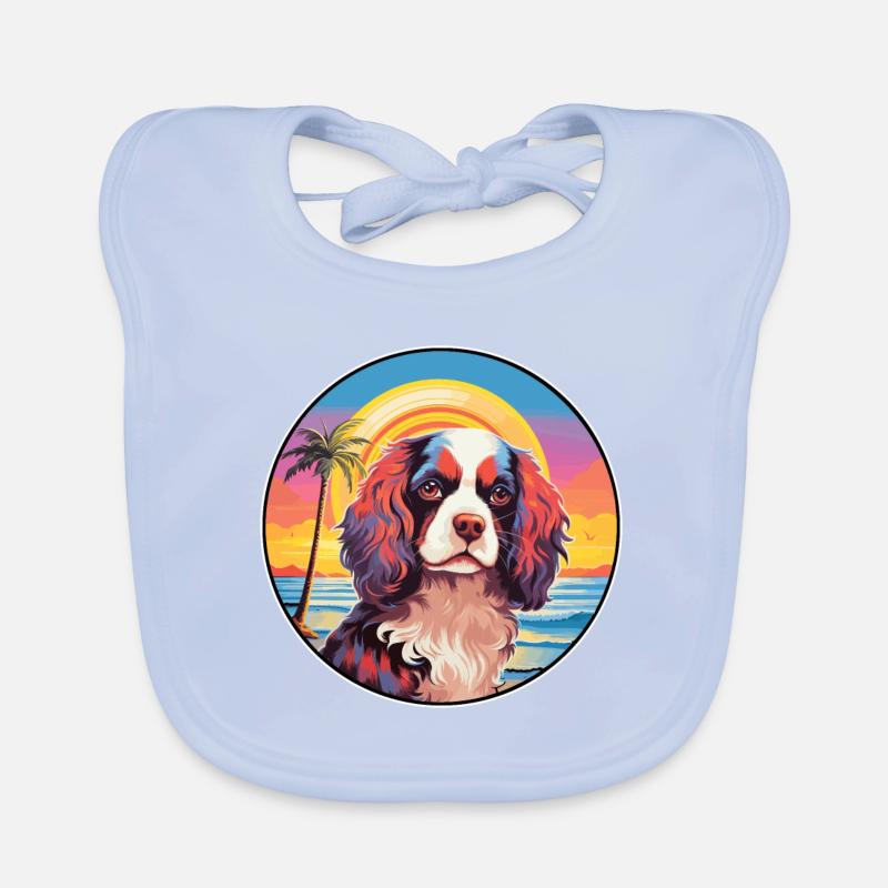 Cavalier King Charles Spaniel Hunderasse Bunt C Baby Bio-Lätzchen