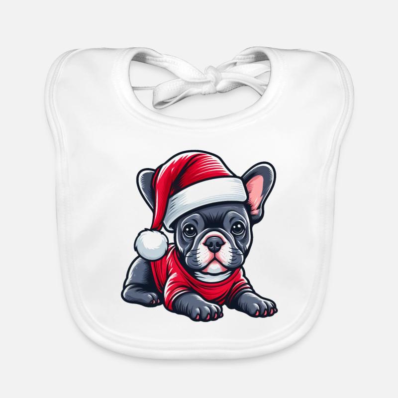 mignon du réveillon de Noël Frenchie Bavoir bio Bébé