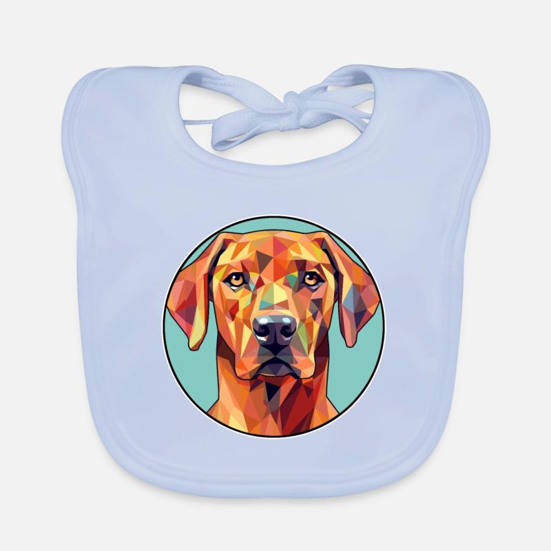 Rhodesian Ridgeback Hund Buntes Glas Buntes Auto Baby Bio-Lätzchen