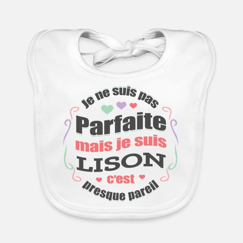 LISON PARFAITE - PRENOM LISON Bavoir bio Bébé