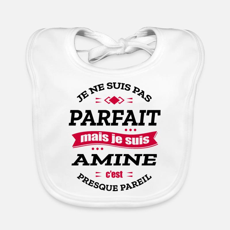 AMINE PARFAIT - PRENOM AMINE Bavoir bio Bébé