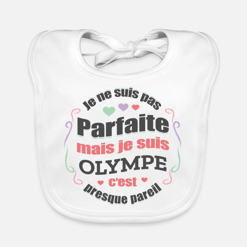 OLYMPE PARFAITE - PRENOM OLYMPE Bavoir bio Bébé