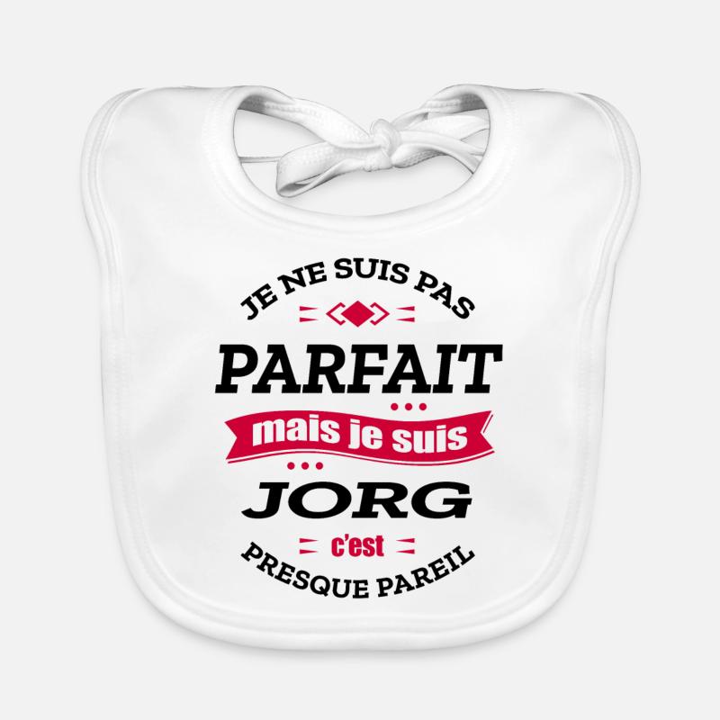 JORG PARFAIT - PRENOM JORG Bavoir bio Bébé