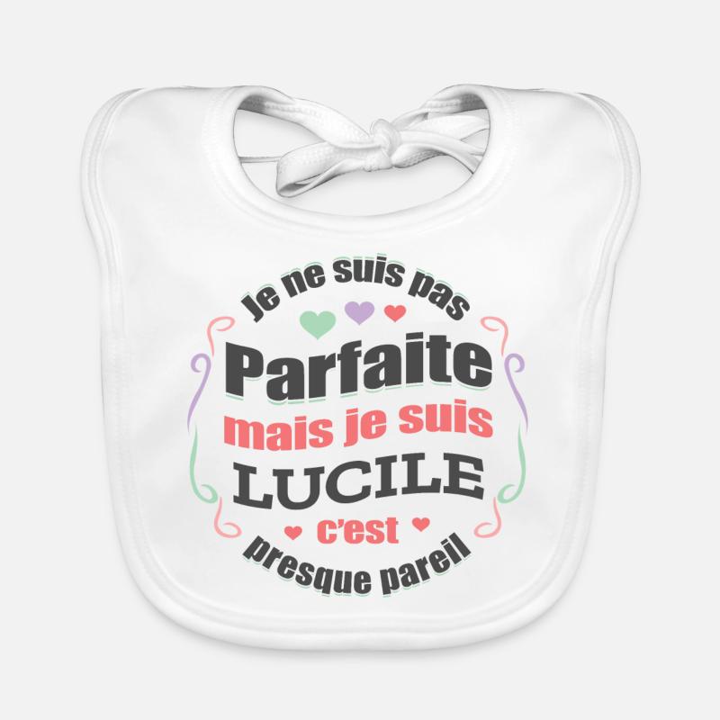 LUCILE PARFAITE - PRENOM LUCILE Bavoir bio Bébé
