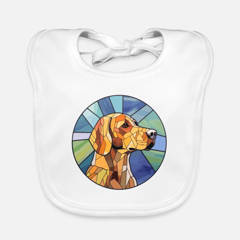 Braque Saint Germain chien race vitrail couleur Bavoir bio Bébé