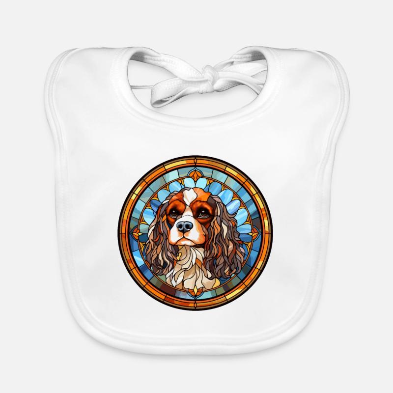 Cavalier King Charles Spaniel Hunderasse gebeizt gl Baby Bio-Lätzchen