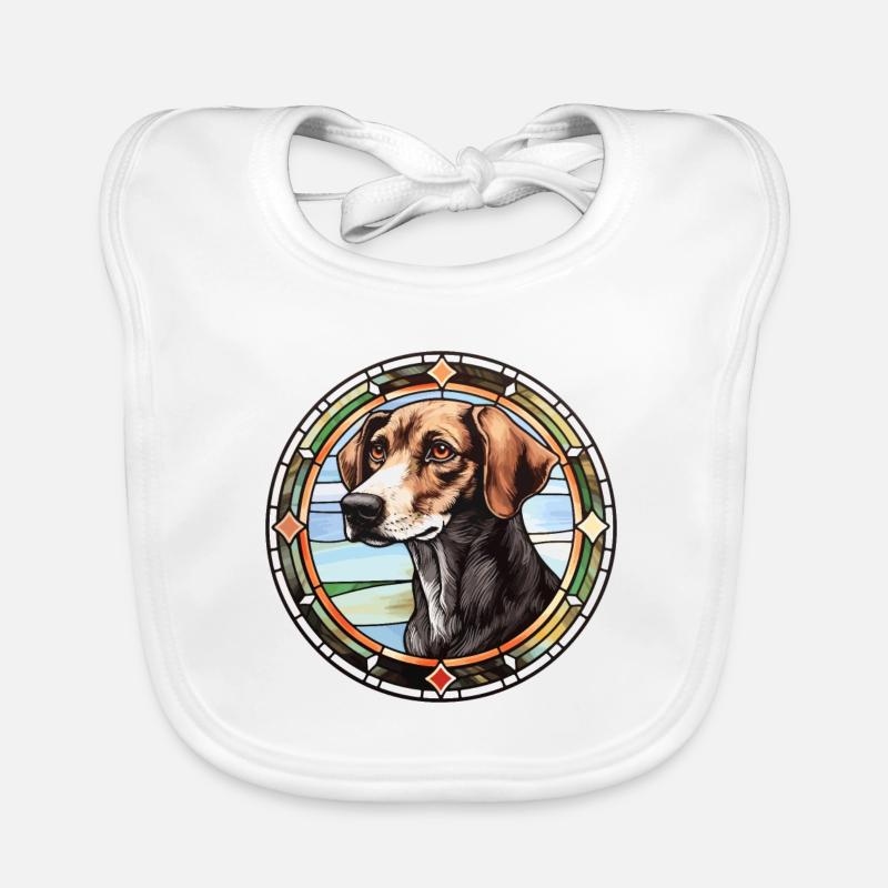 Spinoni Italiani chien race vitrail coloré Bavoir bio Bébé