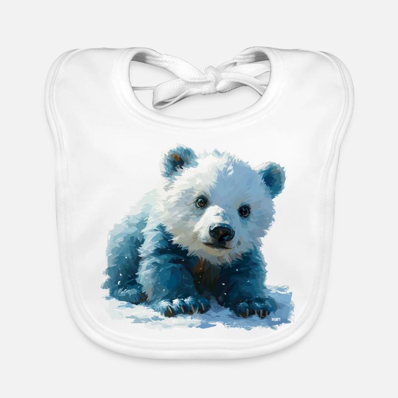 Bébé ours des glaces Bavoir bio Bébé
