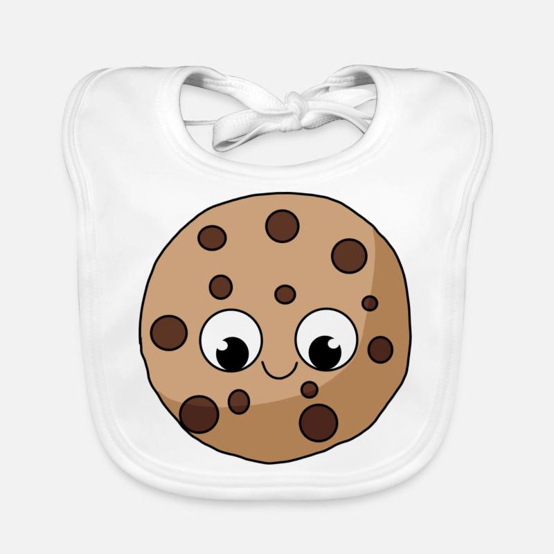 Cookie cookie with face Organic Baby Bibs