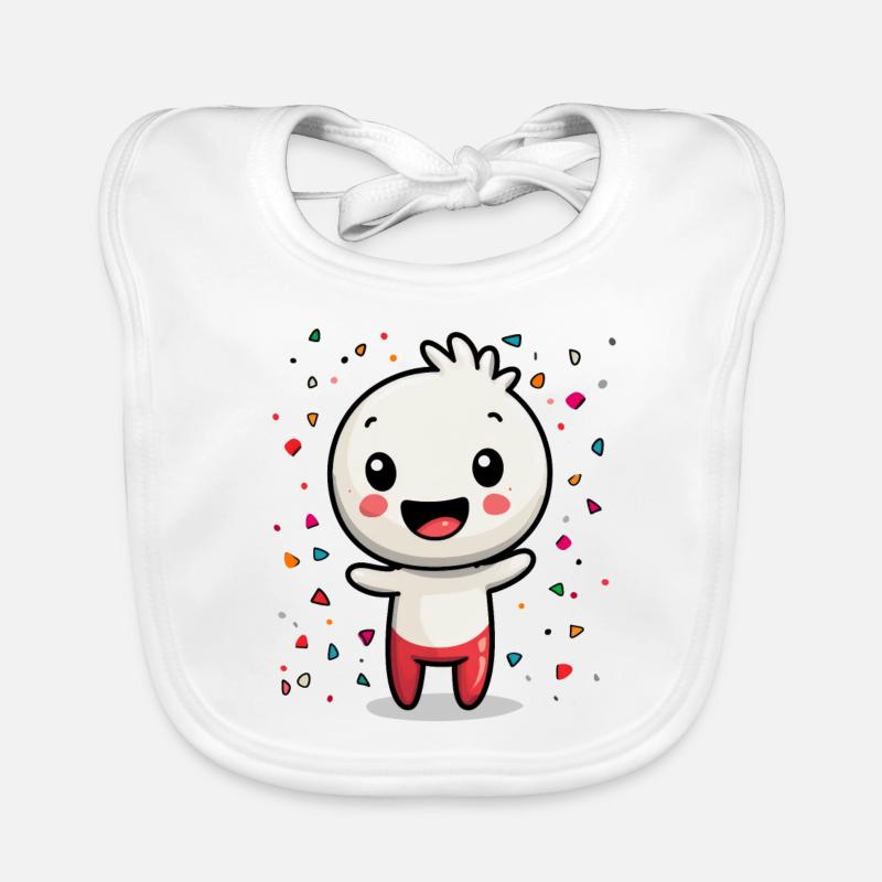 Carnival joy with confetti Organic Baby Bibs