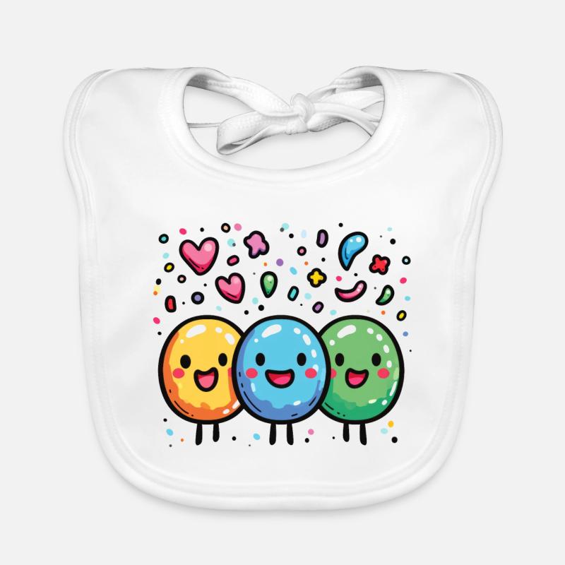 Carnival joy with confetti Organic Baby Bibs